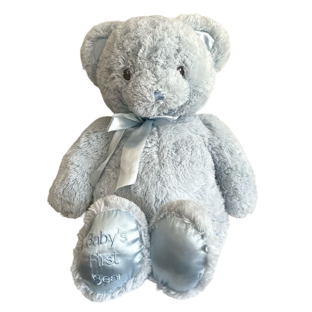 Bearington Baby Collection Babys First Bear Large Plush Stuffed Animal Blue